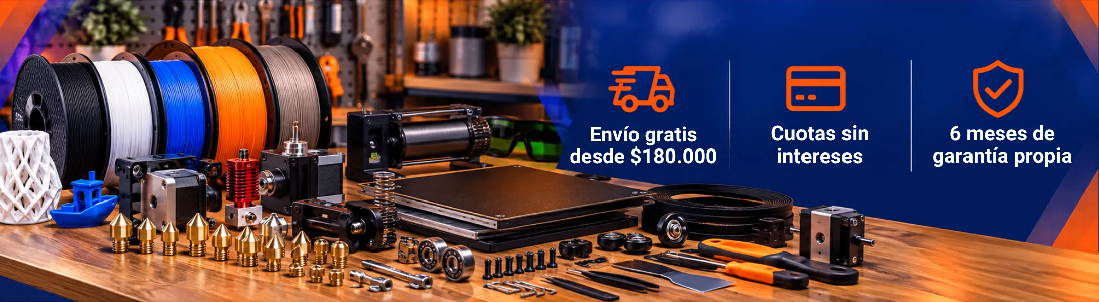 Accesorios: envío gratis desde $180.000, cuotas sin interés y 6 meses de garantía propia