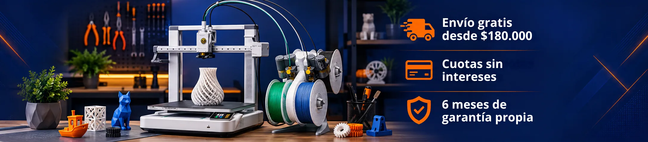 Impresoras 3D: envío gratis desde $180.000, cuotas sin interés y 6 meses de garantía propia