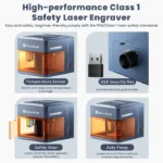Grabadora laser SCULPFUN iCube Ultra Luz azul dual de 12 W + luz infrarroja de 1,2 W