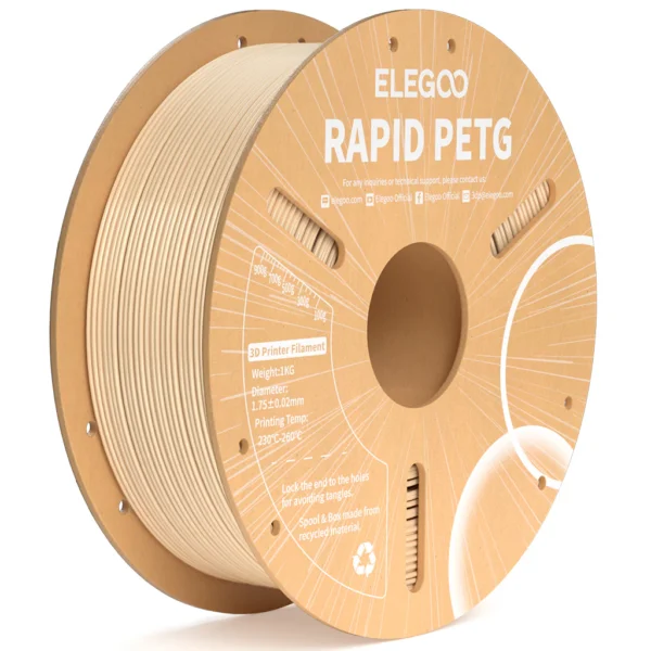 Filamento Elegoo PETG Rápido 1,75 mm 1 kg Beige