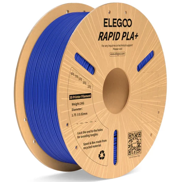 Filamento Elegoo PLA+ Rápido 600 mm/s 1,75 mm 1 kg Azul