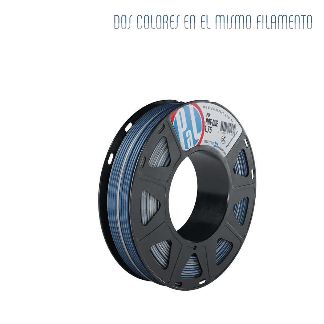 Filamento PrintaLot PLA Art Due 1,75 mm 250 g Techno Cobalto/Plata
