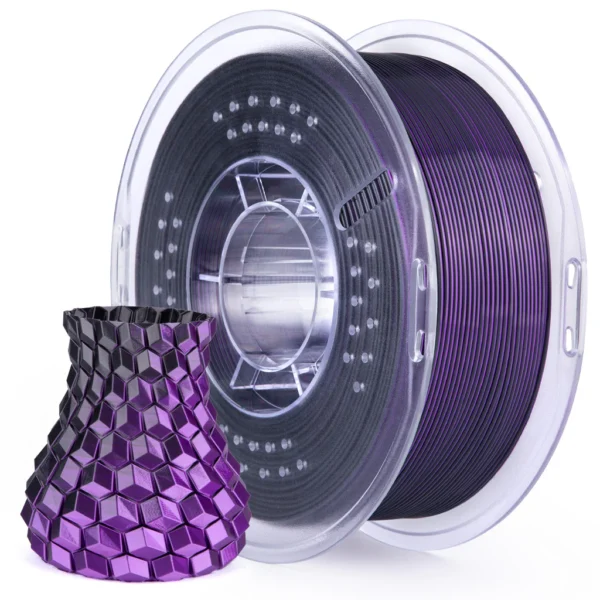 Filamento Elegoo PLA Silk 1,75 mm 1 kg Negro Violeta