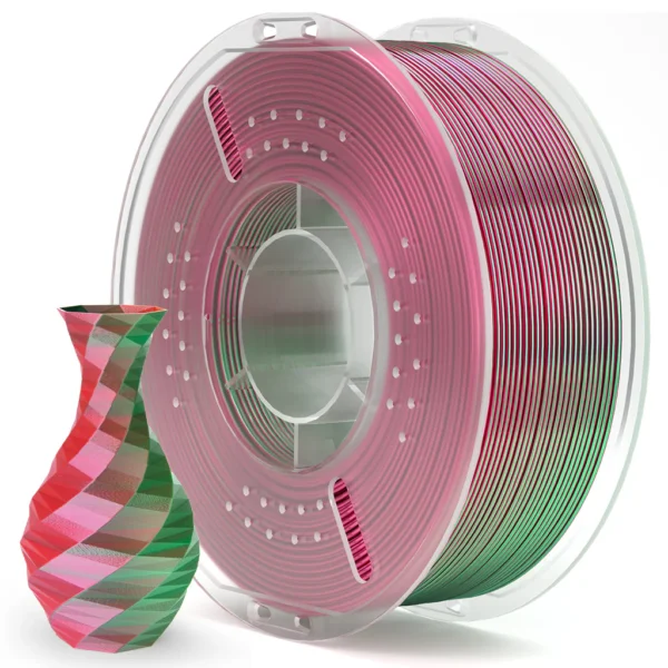 Filamento Elegoo PLA Silk 1,75 mm 1 kg Verde Rojo