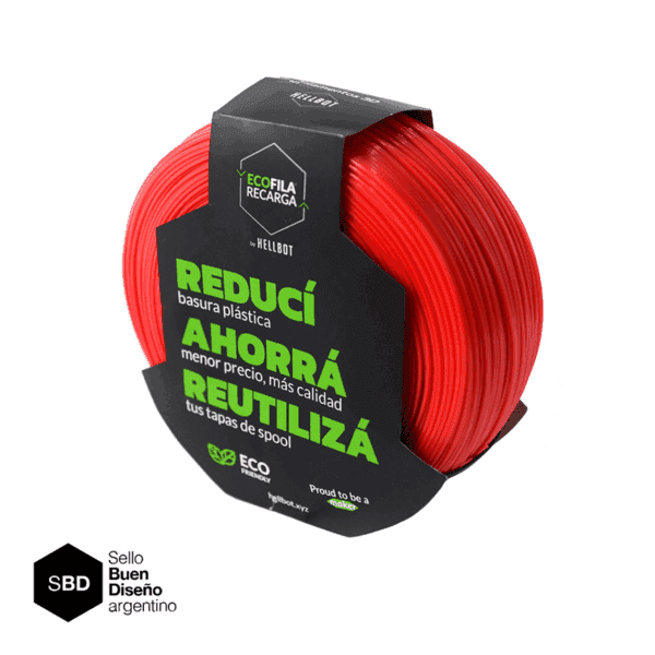 Recarga Ecofila Hellbot PLA – Rojo