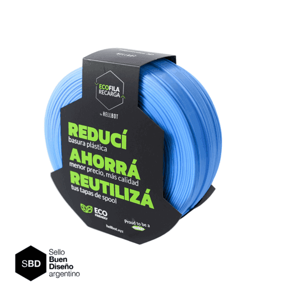 Recarga Ecofila Hellbot PLA – Celeste