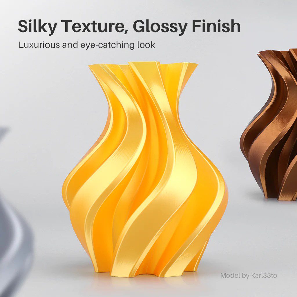 Filamento Elegoo Silk PLA 1.75mm 1kg Dorado