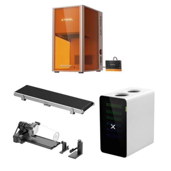 Grabadora Láser xTool F2 Ultra UV + RA2 Pro + Cinta Transportadora + Purificador – Preventa Agosto
