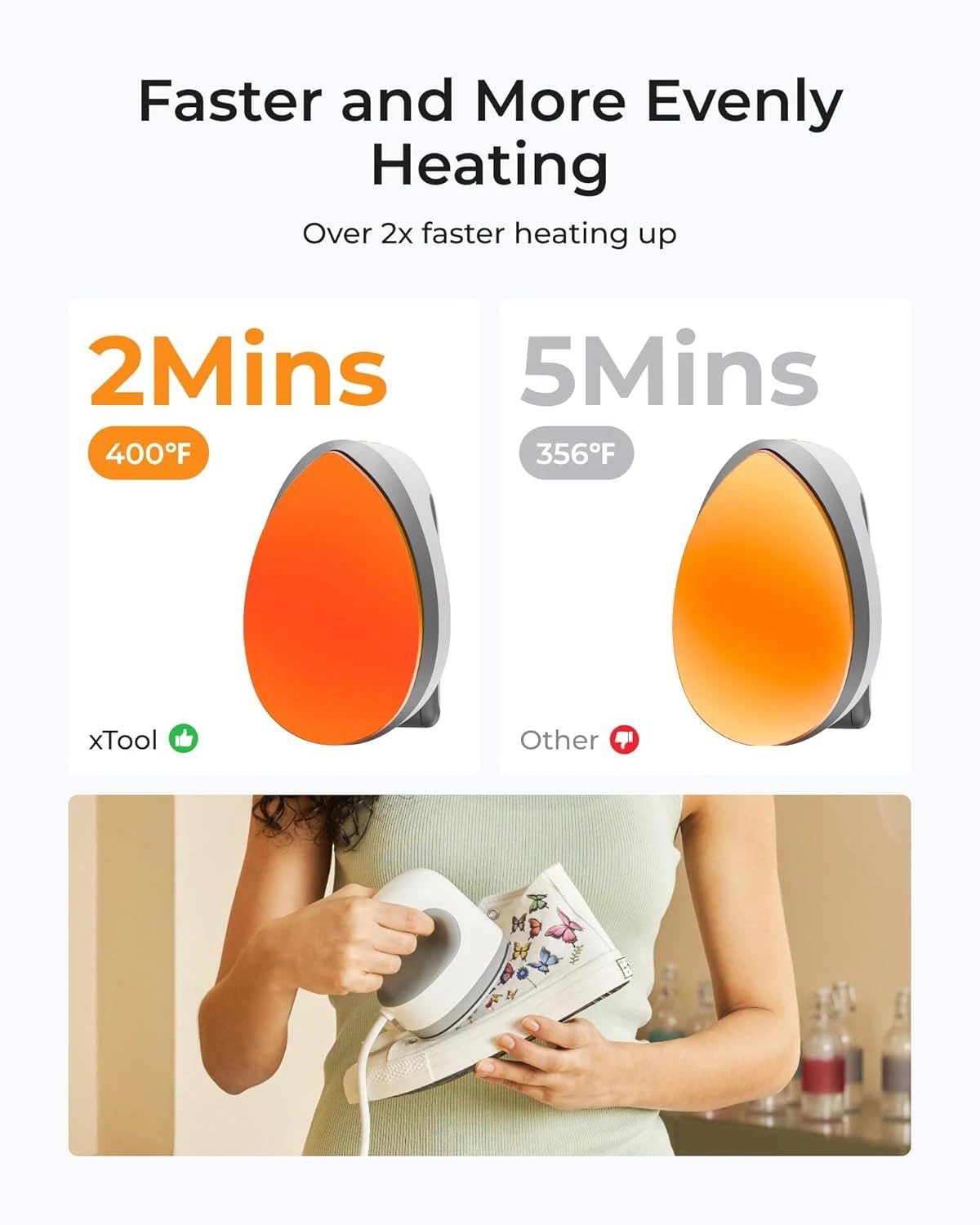 xTool Mini Heat Press Inalámbrica 205°C | Prensa Térmica Portátil para Vinilo y Sublimación - Preventa Agosto - Imagen 4