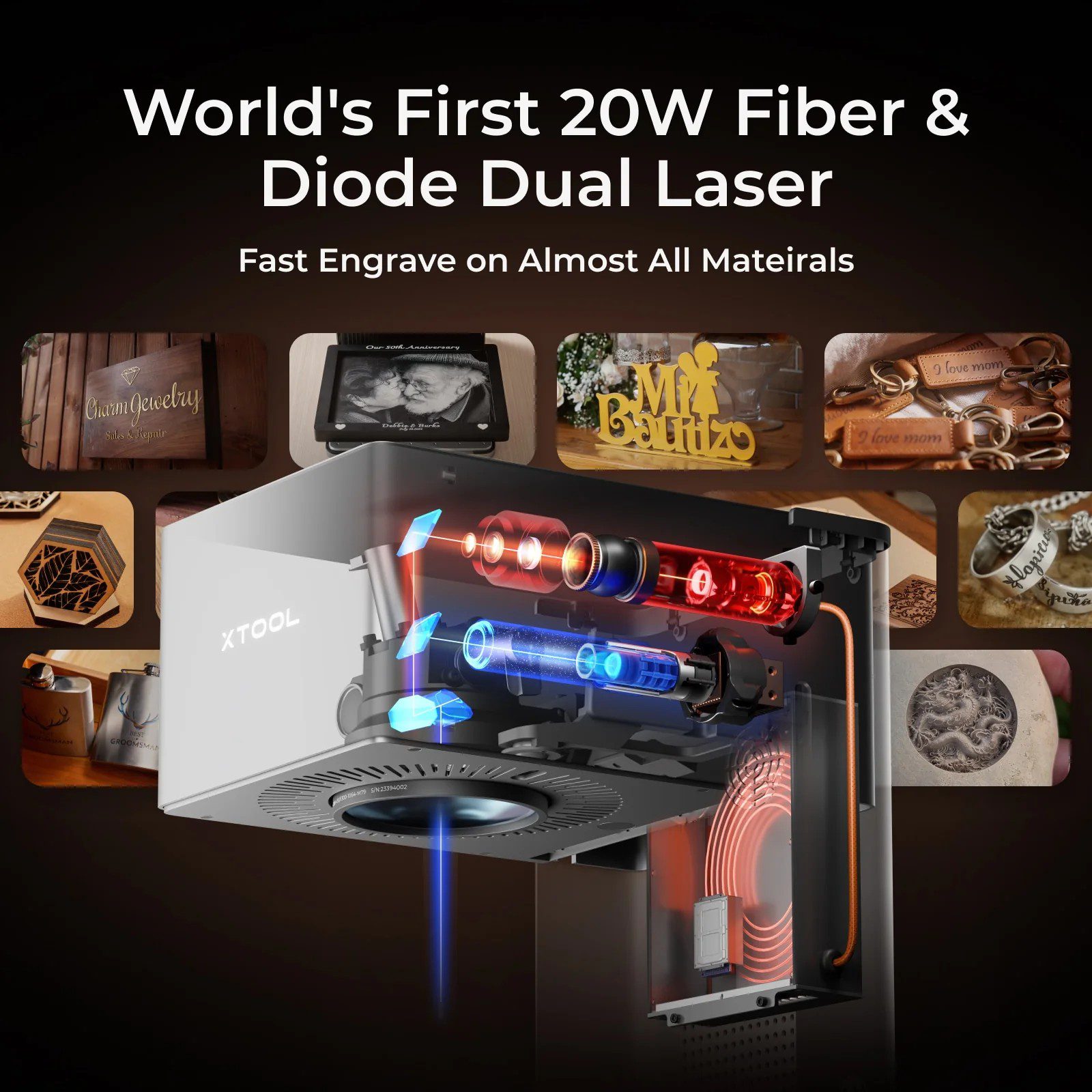 xTool F1 Ultra 20W Fiber & Diode Dual Laser Engraver - Preventa Agosto - Imagen 7