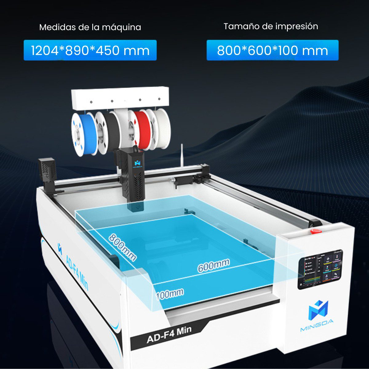 Impresora 3D Multicolor Mingda AD-F4 Mini – Preventa Octubre