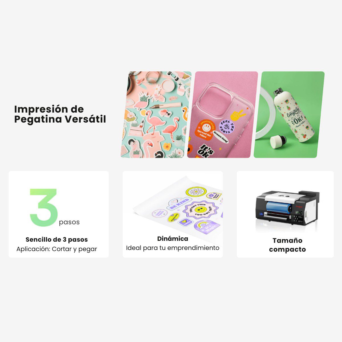 Impresora UV DTF Procolored VF13 Pro Panda A3+ Doble XP600