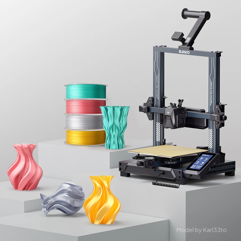 Filamento Elegoo Silk PLA 1.75mm 1kg Rosa Coral
