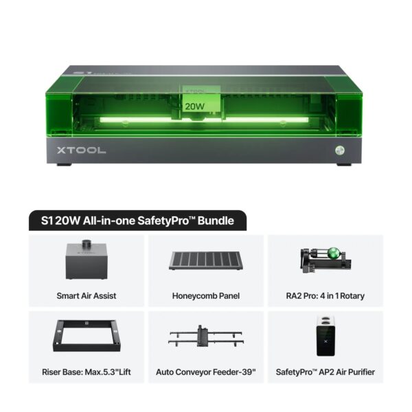 Grabadora Laser Xtool S1 20W + Combo Rotativo