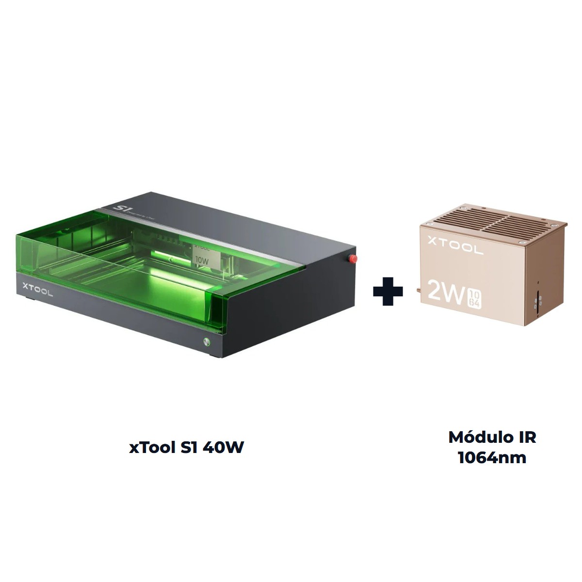 Combo Grabadora Láser xTool S1 40W + Módulo Láser Infrarrojo 1064nm